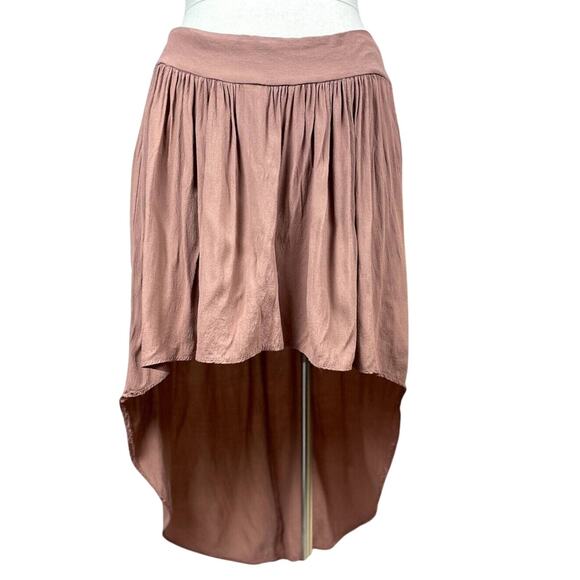 BLUETTE Rose‎ High Low Skirt Elastic Waist Womens (M) Flowy Italy Boho Beach - Picture 1 of 9